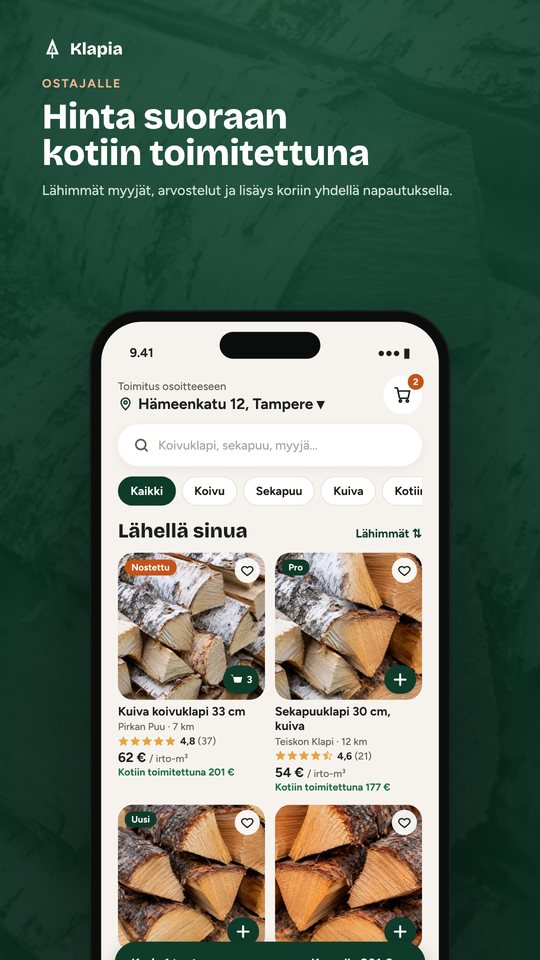 Hinta suoraan kotiin toimitettuna